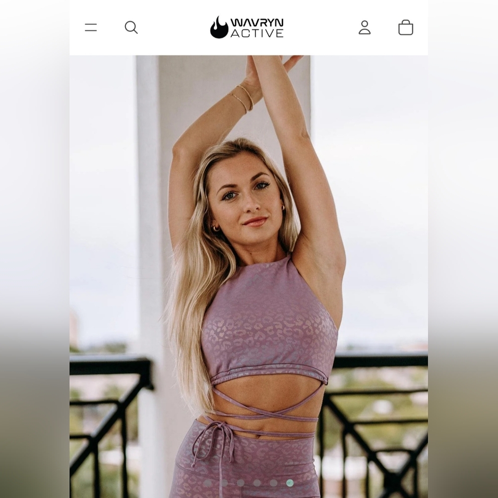 WERK Lavender Iridescent Cheetah Crop Top Size Small. New In Package